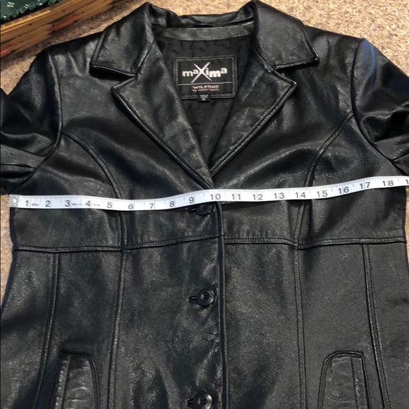 Wilsons Maxima Leather Jacket Coat Black Size Medium - Picture 7 of 17